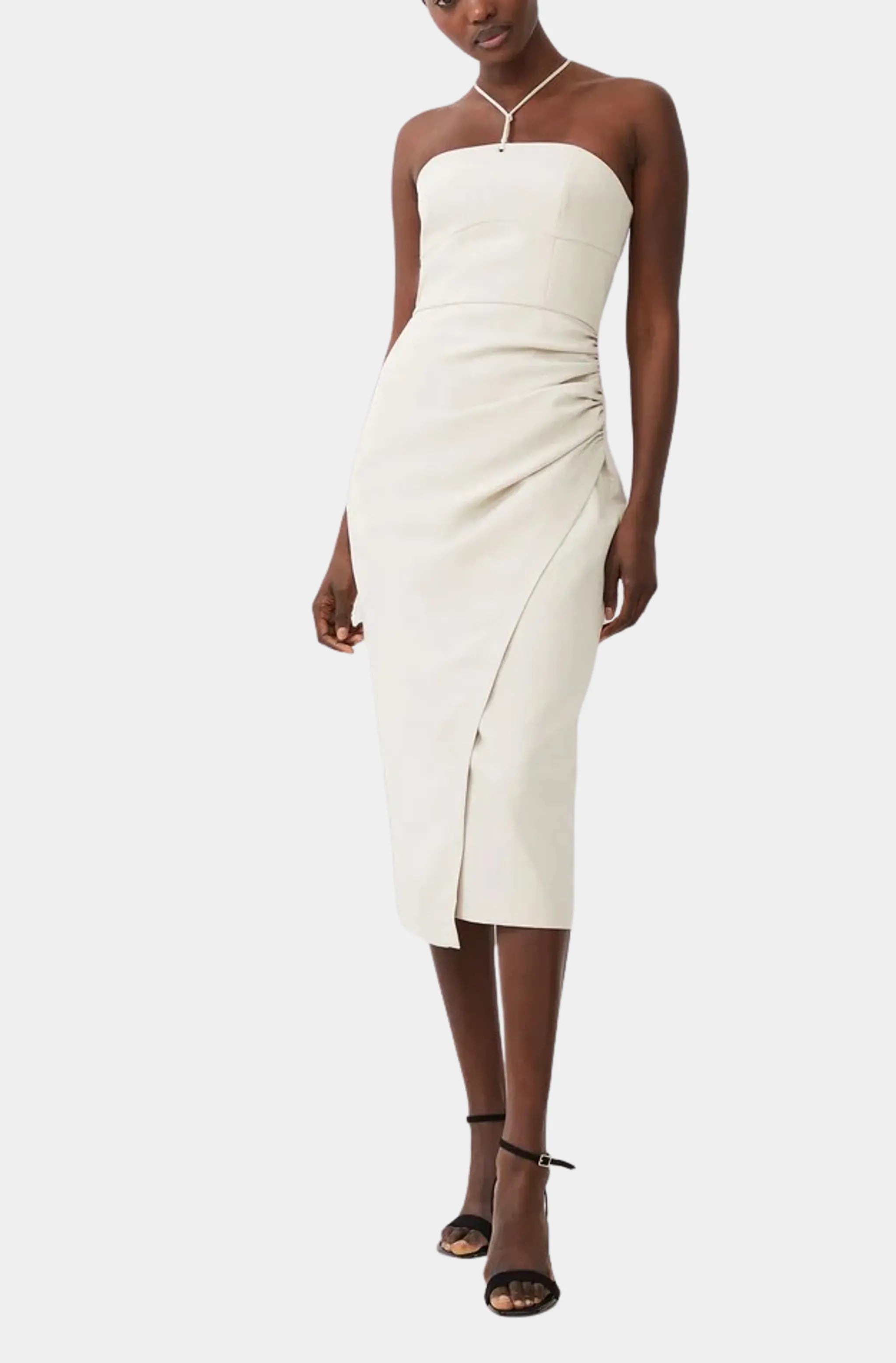 Elegant Echo Crepe Halter Dress front view