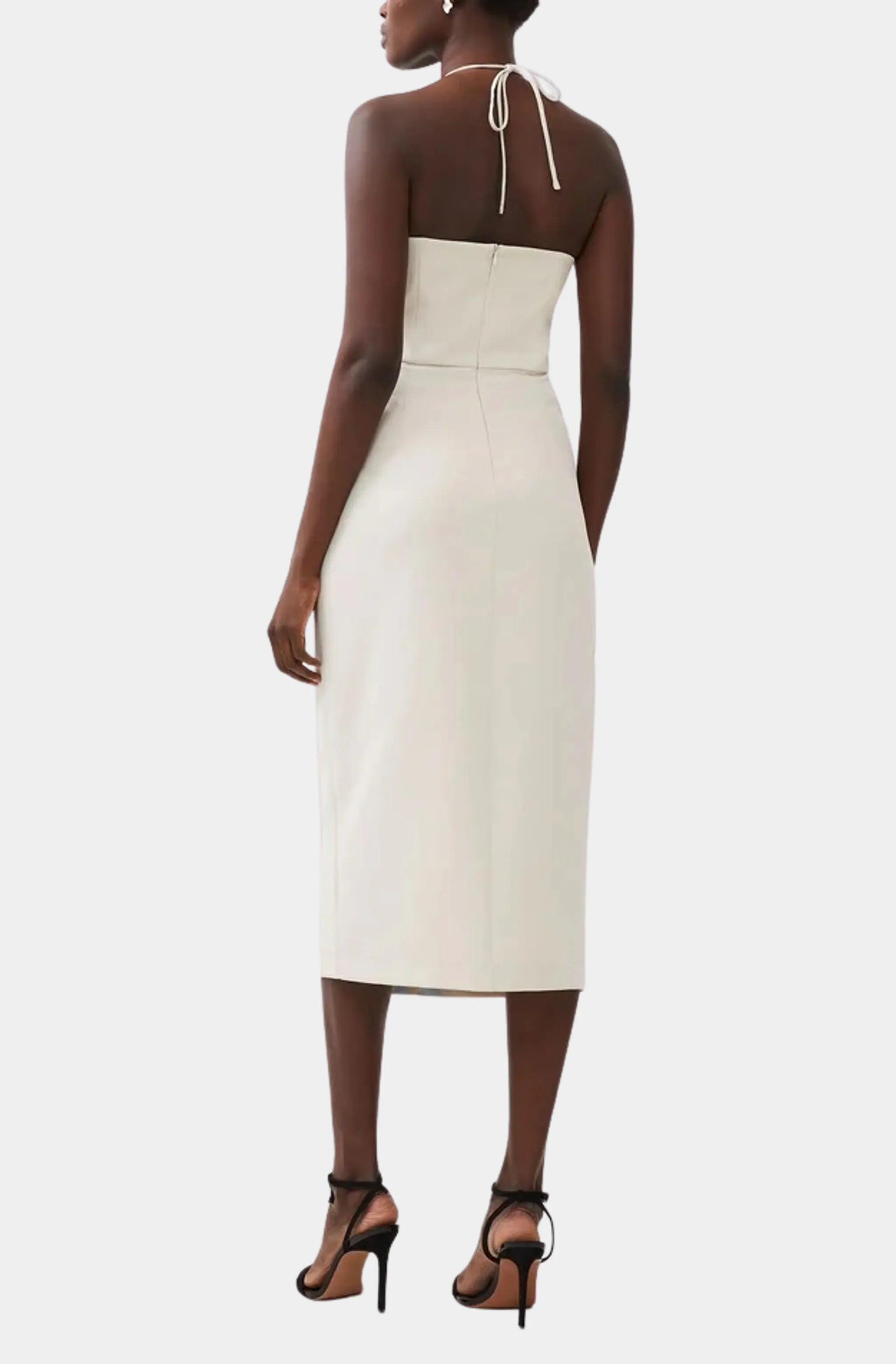 Back view of Echo Crepe Halter Dress
