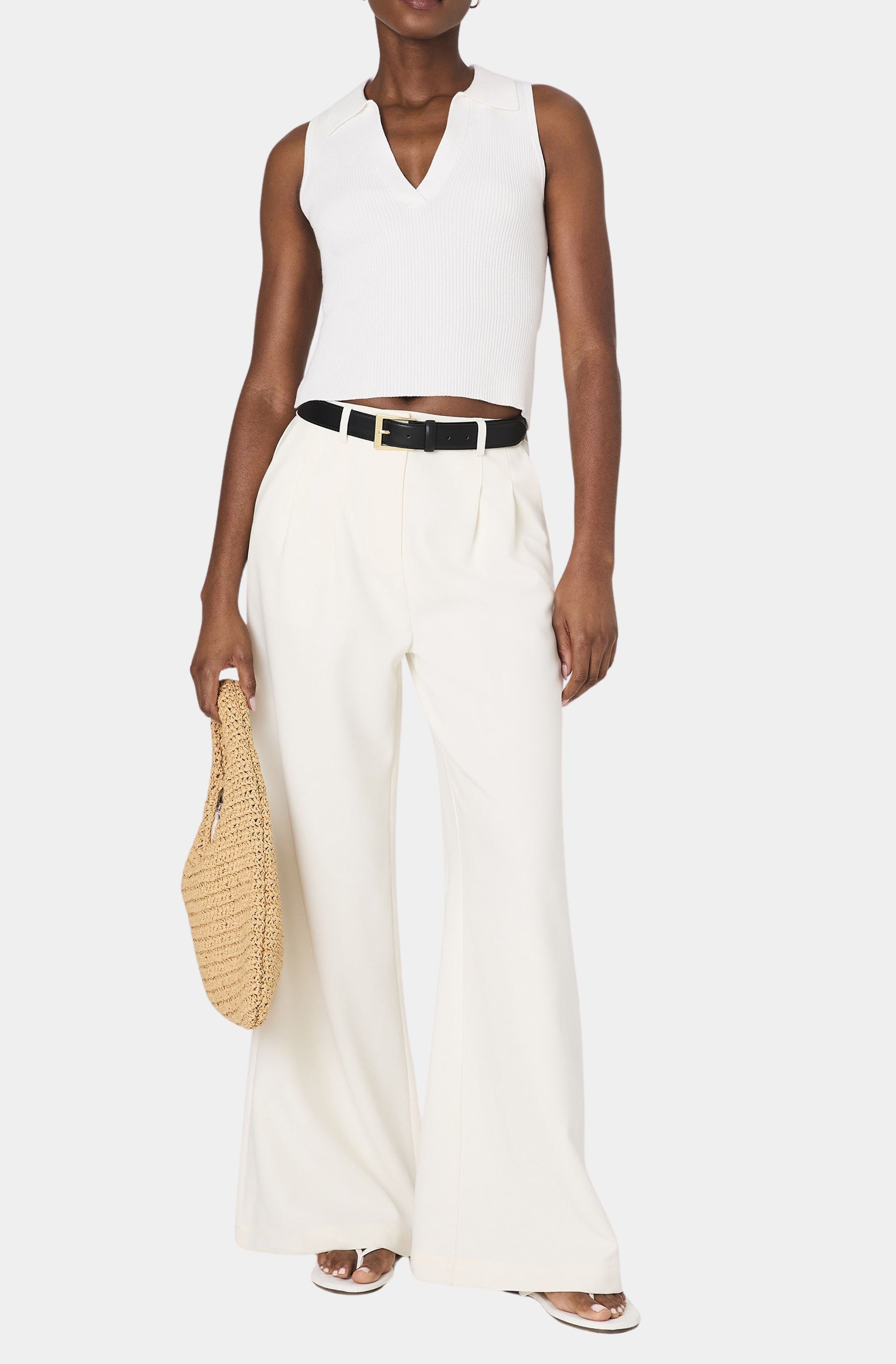 Mozza V Neck Sleeveless Sweater