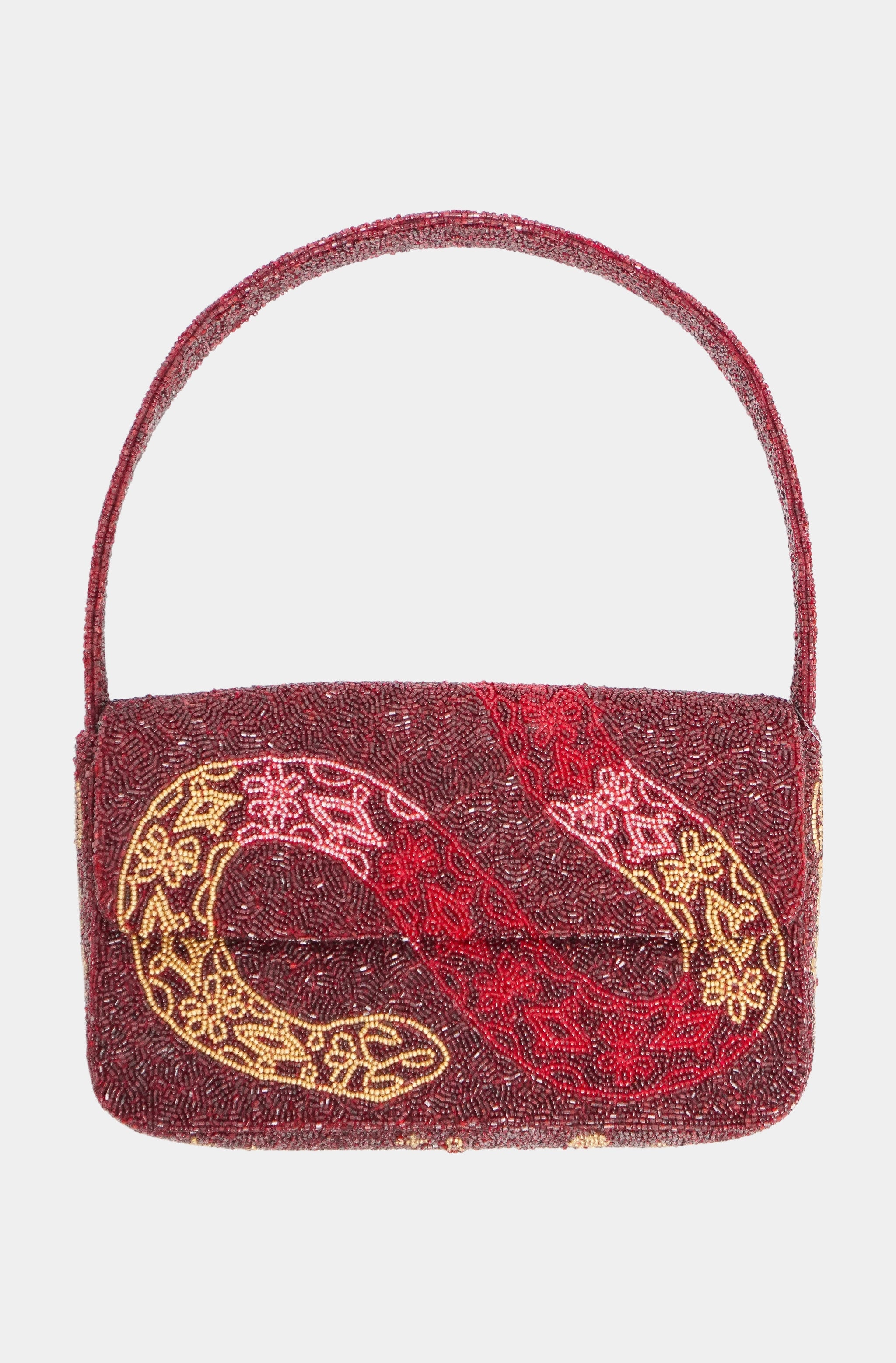 Exclusive beaded snake bag with intricate design