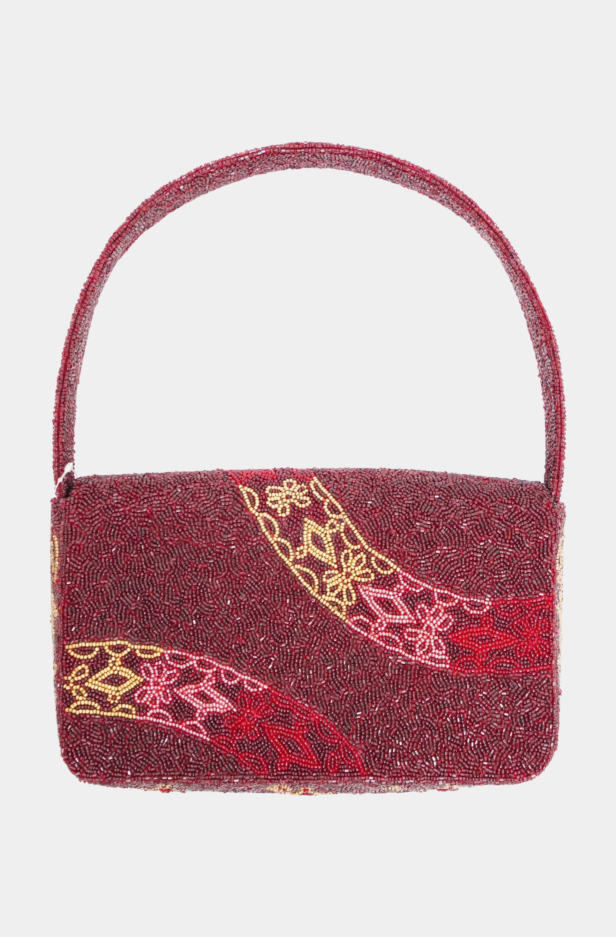 Stylish beaded bag featuring bold snake motif