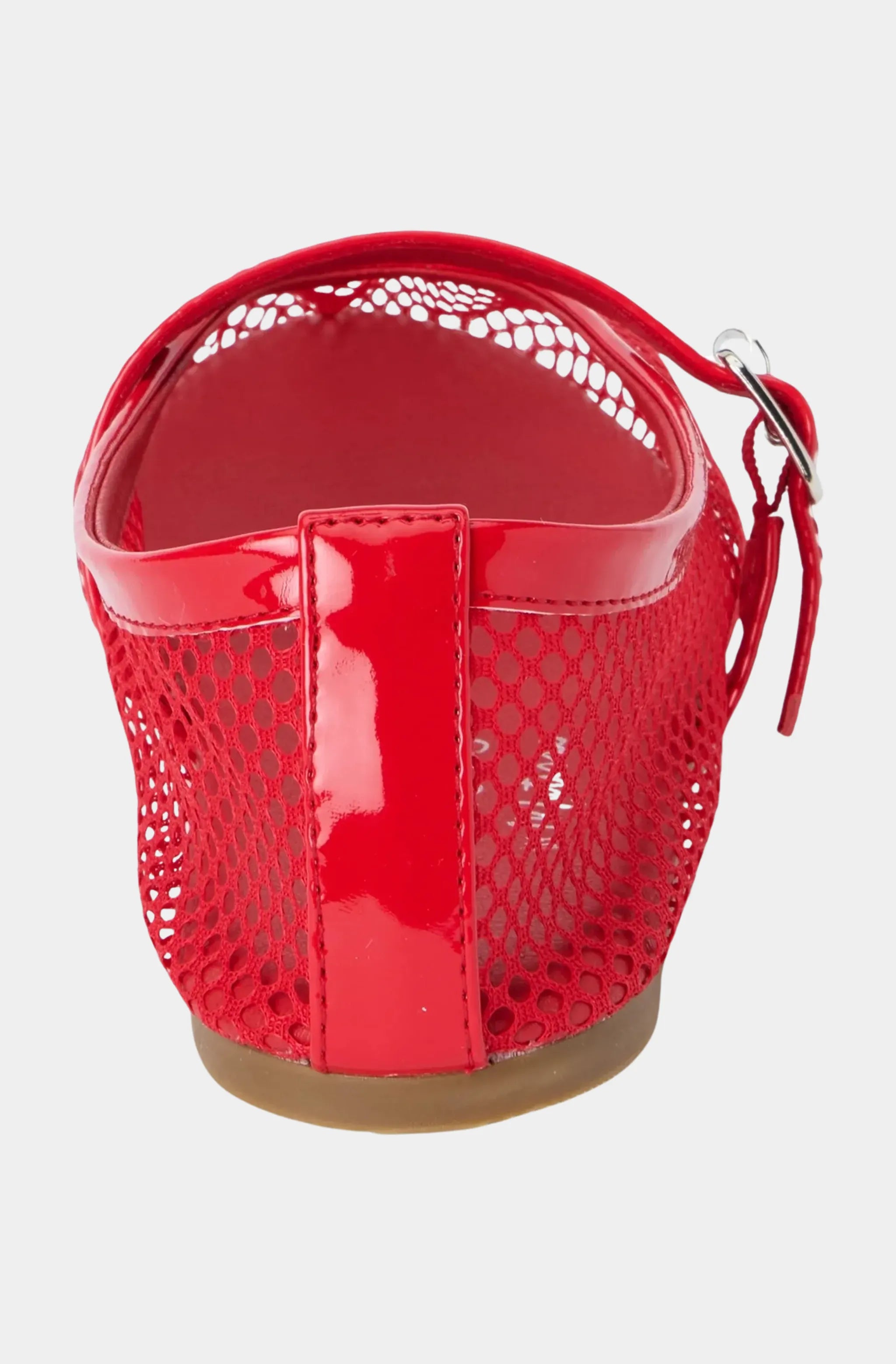 Back view of red Nolita Ballet Flat Shoes